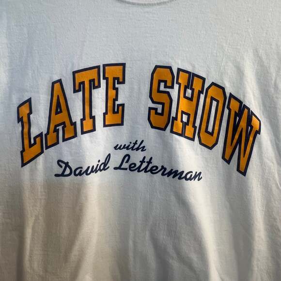Vintage Champion Late Show With David Letterman Tee Size XL Boxy Size CBS - Picture 4 of 5